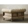 SH16 poltrona imbottita chesterfield in tessuto vintage provenzale con telaio in legno decape shabby chic stile industrial