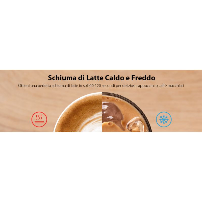 Montalatte per Cappuccino 3 in 1 con Schiumatore Caldo / Freddo Elettrico  per Caffè e Latte Macchiato ELETTRODOMESTICI Shabby Chic